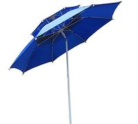 Outdoor Parasol with Push-Button Tilt and 8 Ribs, Waterproof Heavy Duty Patio Umbrella for Table Chair, 2.4m/7.9ft