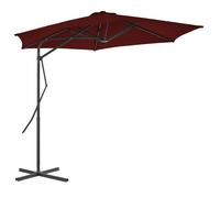 vidaXL Outdoor Parasol with Steel Pole Bordeaux Red 300 cm Garden Sunshade