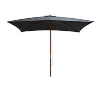 Outdoor Parasol with Wooden Pole Garden Umbrella Canopy Sun Shelter vidaXL