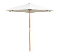 vidaXL Garden Parasol 270x270 cm Wooden Pole Cream White
