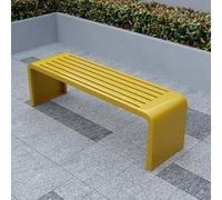Outdoor Park Bench, Half Round Seating for 2-3 People, Cast Iron Metal, Backless Design, Easy to Assemble for Patio, Garden, Lawn