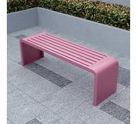 Outdoor Park Bench, Half Round Seating for 2-3 People, Cast Iron Metal, Backless Design, Easy to Assemble for Patio, Garden, Lawn