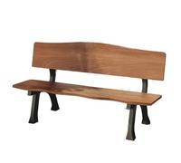 Outdoor Park Bench - Rust-Proof Solid Wood & Cast Aluminum Frame, 1.5m Leisure Chair with Strong Load Capacity & Fixed Feet for Garden, Porch, Yard (Blue)