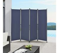 Outdoor partition wall 'Modica' 170x215cm Screen privacy screen Spanish wall garden dark blue
