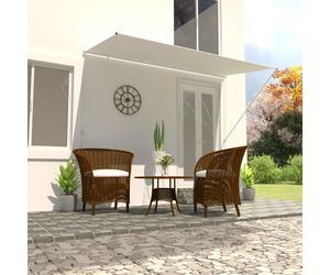 Outdoor Patio Awning Garden Canopy Sun Shade Retractable Shelter Top Fabric