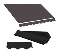 Outdoor Patio Awning Replacement Fabric Canopy Cover UVResistant WaterRepellent 100% Polyester Sunshade for Yard & Deck Dark Gray Size 3.5x2.5m