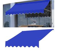 Outdoor Patio Awning Replacement FabricWaterproof UVResistant Canopy Cover MultiStripe Blue 250cmPerfect for Garden Shade and Sun Protection