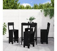 (natural douglas) vidaXL Garden Bar Set Outdoor Bar Table Set Bar Stool 5 Piece Solid Wood Pine