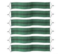 Outdoor Patio Chair Support Belts, 6 Pack Fabric Reinforced Elastic Replacement Straps, For Lounge Recliner Folding Chairs With Metal Hooks(green)