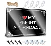 Outdoor Patio Decor, Decoration Bars Soft Bath I Love My Flight Attendant | Rustic Adorable Wall Art(30X40CM)