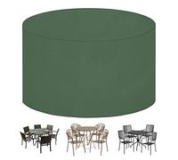Outdoor Patio Furniture Cover 260x110cm Waterproof Round Garden Furniture Set Cover for Extra Large Outdoor Furniture Protect from Rain Snow Dust and Wind Durable Oxford Fabric
