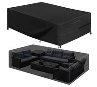 Outdoor Patio Furniture Cover Waterproof 210x140x100cm Heavy Duty 420D Oxford Polyester Rectangular Table Cover for Garden Furniture