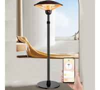 Outdoor Patio Heater,Portable Heater with Adjustable Height,Free Standing Space Warmer,360-degree Waterproof,Garage Heater with Base,for Spaces As Small As 30 Square Meters