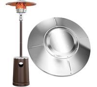 Outdoor Patio Heater Reflector Shield, Upgraded Aluminum Heat Shield Top Replacement Dome Replacement Parts for Propane Outdoor Heaters,33" Diameter Round 3-Hole Mount (Reflector Shield)