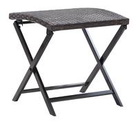 Outdoor Patio Poly Rattan Folding Garden Stool Outside Foldable Coffee Table