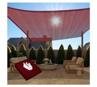 Outdoor Patio Shade Sail - Custom Size Rainproof UV Resistant Breathable Canopy with Hardware Kit for Easy Installation - Ideal for Backyard Garden or Deck - Red 2.5m x 2.5m