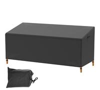 Outdoor Patio Sofa Cover, Folding Adjustable Classic Black Couch 2 Seater Chairs Covers Waterproof Easy to Clean Outdoor Lounge Protectors for Gardens(black,S)