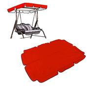 Outdoor Patio Swing Chair Canopy Replacement,Waterproof Swing Canopy Replacement 420D Silver Coated Oxford Fabric Swing Chair Canopy for Outdoor Garden Patio (Red)