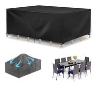 Outdoor Patio Table Covers,Heavy Duty Sun Protection | Waterproof Fabric Covers for Patio Tables - For Hotel Apartment Beach House Urban Balcony Backyard