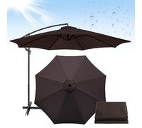 Outdoor Patio Umbrella Canopy Replacement 200cm/270cm/300cm 6/8 Ribs Sunshade Cover for Garden Beach Pool Market TableBrown (2.7m/106in)