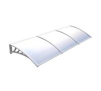 Outdoor Patio Umbrella Canopy Weather-Resistant Aluminum & Plastic Shade for Doors & Patios & Rain Protection with Mounting Bracket