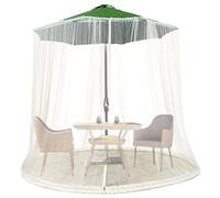 Outdoor Patio Umbrella Netting Polyester ct Screen | Round Market Umbrella Accessory Double Zipper Door Fillable Base for Bug Protection