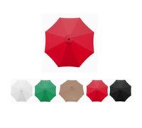 Outdoor Patio Umbrella Replacement Canopy Cover for 6/8 Ribs, Waterproof Sunshade Parasol Cloth for Garden, Deck, Pool, /9.8ft - Red Color
