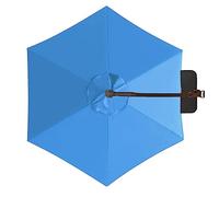 Outdoor Patio Umbrella Replacement Canopy - Fits 2m/2.7m/3m Umbrellas 6/8 Ribs - Waterproof Garden Shade Cover Blue Color 270cm for Market or Offset Umbrellas.