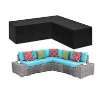 Outdoor Patio V-Shaped Sectional Sofa Couch Cover Waterproof