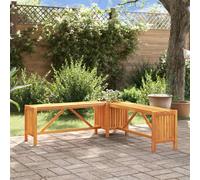 Outdoor Patio Wooden Garden Corner Bench Planter Solid Acacia Wood Benches Seat