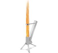 Outdoor Pator Heater - Decorative Pellet Torch for Garden Ambiance, Easy Assembly Fire Column for Backyard Gatherings