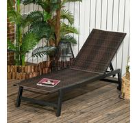 Outdoor PE Rattan Sun Loungers