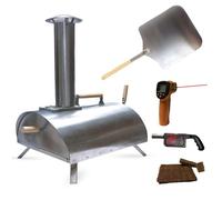 Outdoor Pellet Pizza Oven - Original Pellethead PoBoy Wood Fired Portable Oven with Pizza Peel, Blower, 13" Stone Accessories Kit