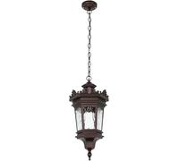 Outdoor Pendant Lights for Porch Large Modern Black Gold Adjustable Exterior Hanging Porch Lighting with Water Glass Waterproof Ceiling Mount Lamp Outside Chandelier Lantern for Gazebo Yard Vigorous