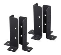 Outdoor Pergola Bracket Fence Deck Post Base Black Iron Support Picket
