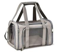 Outdoor Pet Bag, Portable Handheld Shoulder Pet Travelling Carrier, Comfortable And Breathable Cat Dog Squirrel Bag Guinea Pig Hamster Case(Gray,L)