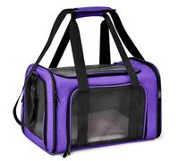 Outdoor Pet Bag, Portable Handheld Shoulder Pet Travelling Carrier, Comfortable And Breathable Cat Dog Squirrel Bag Guinea Pig Hamster Case(Purple,M)