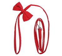 Outdoor Pet Leash, Cotton Dog Collar Rope, Red with Dot, 47.2 Inch Length - Breathable Comfort, Secure Hook, Ideal for Dog and Cat Training