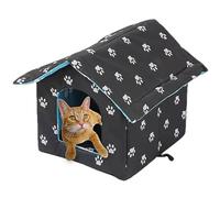 Outdoor Pets House - Warm Winter Pet House Outside Waterproof - Foldable Cat Shelter Weatherproof Removable and Washable Suitable for Stray Cats and Dogs In Garages, Porches, Barns, Yards
