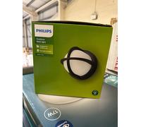 Outdoor Philips Wall Light Astibe Black No bulb inc requires E27