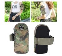 Outdoor Phone Arm Bag for Running and Hiking, Green Oxford Cloth | Hands Free Carry, Orderly Storage for Keys and Id Cards, Keeps Phone Dry Random Style