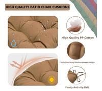 Outdoor Piano Bench Cushion with Ties 2 3 Seater Replacement Seat Cushion for Garden Furniture Porch Lounge Chair Loveseat Patio Accessories