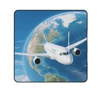 Outdoor Picnic Blanket Waterproof Foldable Beach Blankets Air Plane Sky Aircraft Earth Travel Extra Large Lightweight Picnic Mat for Beach, Spring Camping Grass Lawn Park Accessories 200x200cm