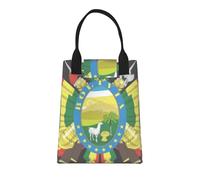 Outdoor Picnic Bolivia National Emblem Lunch Bag Women Men Insulated Tote Bag Reusable Lunch Box for Men Insulated Tote Cooler Box for Adults Kids