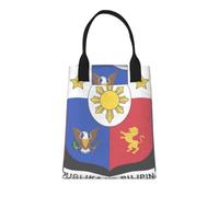 Outdoor Picnic The Philippines National Emblem Lunch Bag Women Men Insulated Tote Bag Reusable Lunch Box for Men Insulated Tote Cooler Box for Adults Kids
