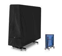 Outdoor Ping Pong Table Cover,600D Heavy Duty Rip Proof Oxford Fabric Table Tennis Table Cover,Double Zipper & Buckles,Waterproof Anti-UV Fits Universal Folding Tables and Flat 9x5 FT Tables Tennis