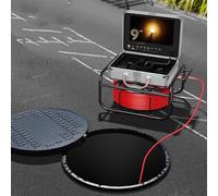 Outdoor Pipeline Inspection Camera with 8 LED Lights - High-Definition Video Playback for Underground and Outdoor Use, Ideal for Plumbing and Drain Inspections