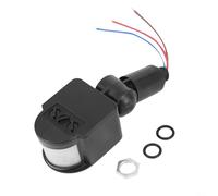 Outdoor PIR Detector Wall Light Control with Customizable Settings and Easy Operation (Black)
