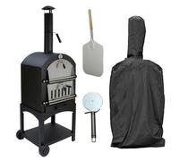 Outdoor Pizza Oven, 12" Pizza Peel & Rain Cover / Charcoal Fired