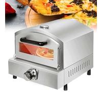 Outdoor Pizza Oven, Stainless Steel Countertop Pizza Maker, Electric/Gas with Thermometer for Parties and Home Cooking